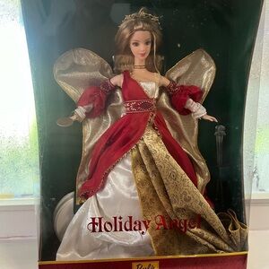 2000 Mattel Barbie doll holiday angel collector edition,new in box 29769